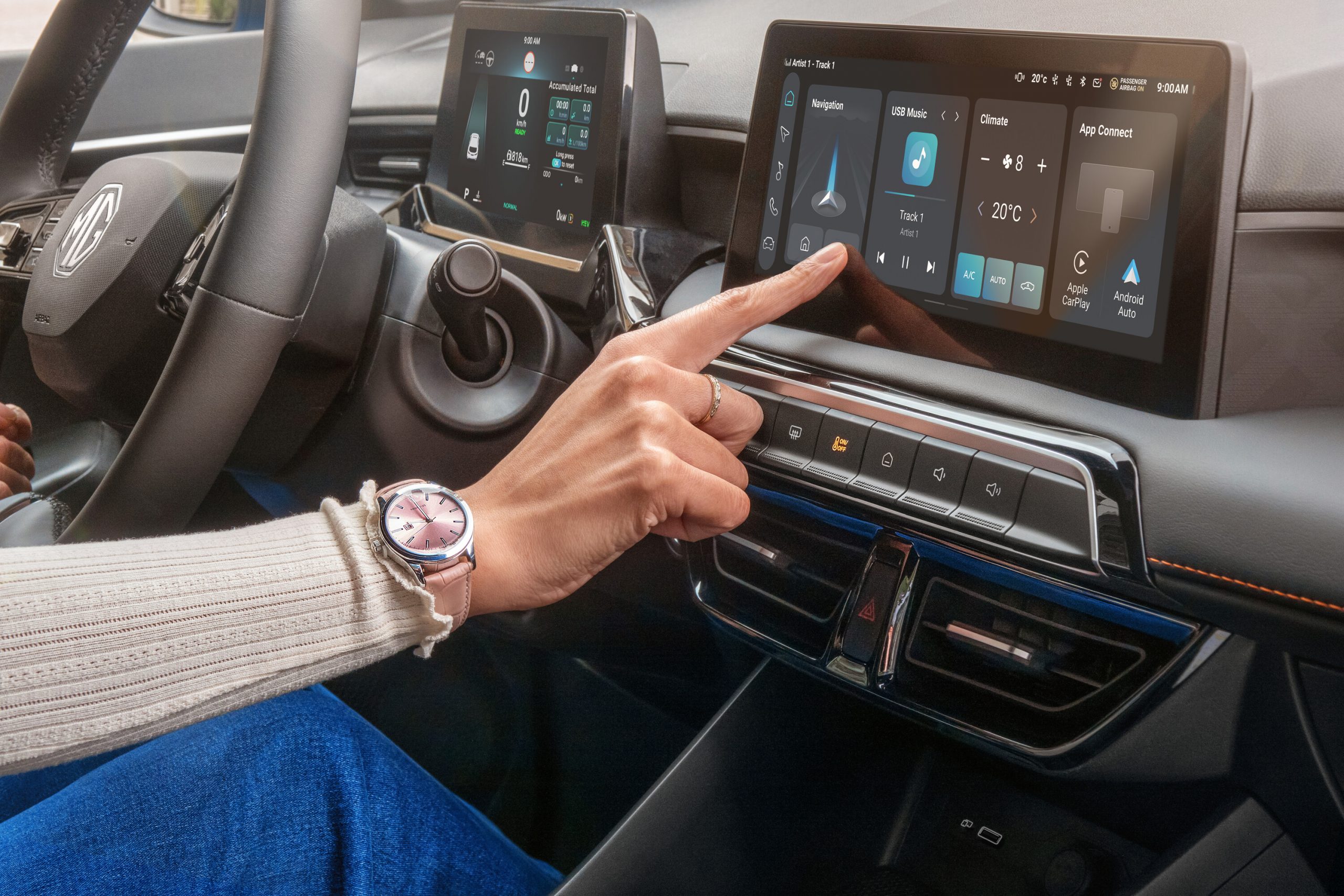 MG3 Innenraum mit digitalem Cockpit