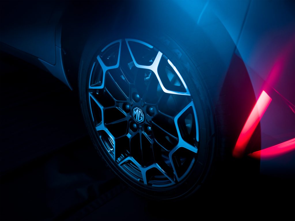 MG4 Urban Felgendesign Detailaufnahme MG4 Urban Felge Detailaufnahme mit modernem Design