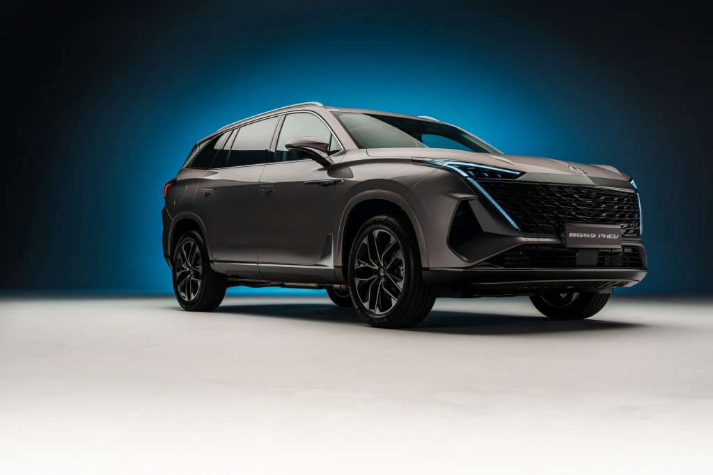 MGS9 Plug-in Hybrid Frontansicht MGS9 Plug-in Hybrid 7-Sitzer SUV Frontansicht