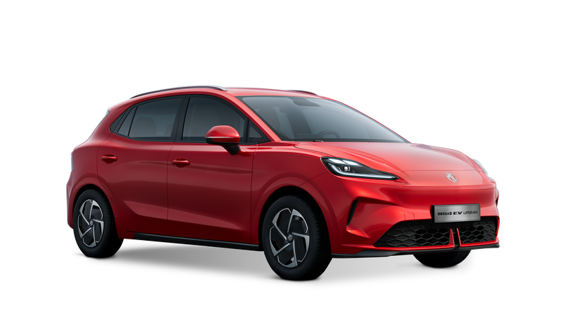 MG4 EV Urban Active in Dynamic Red mit 16-Zoll-Leichtmetallfelgen