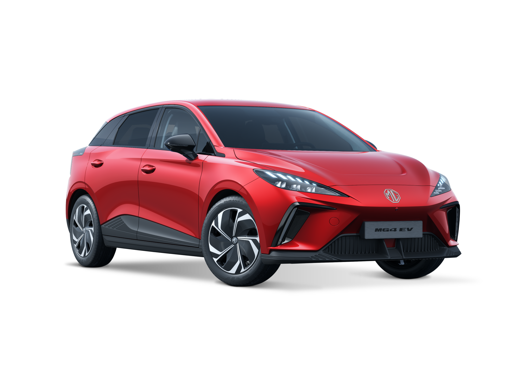 MG4 EV 64 kWh Premium in Dynamic Red mit 18-Zoll-Leichtmetallfelgen