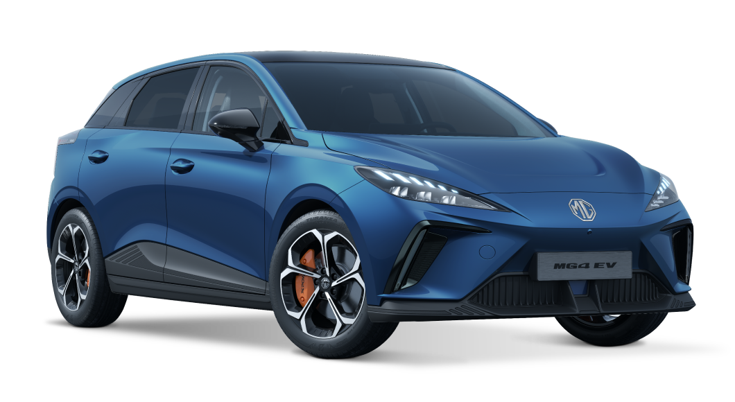 MG4 EV XPOWER mit Cyclone-Felgen und orangefarbenen Bremssätteln
